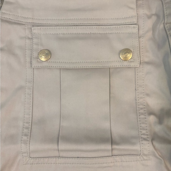 Just Cavalli high rise beige straight leg pats with cargo pockets 38 (us size 2) - Picture 5 of 7